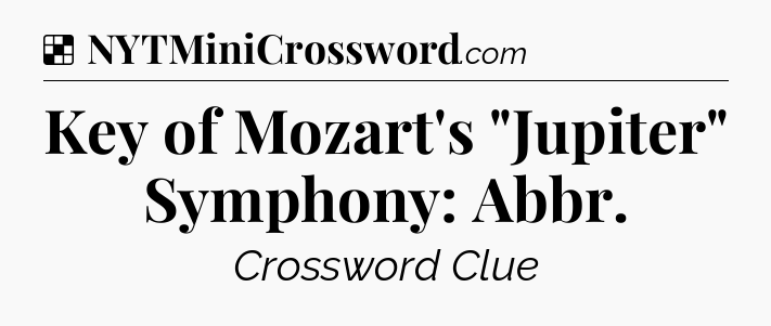 Solution: Key of Mozart's 