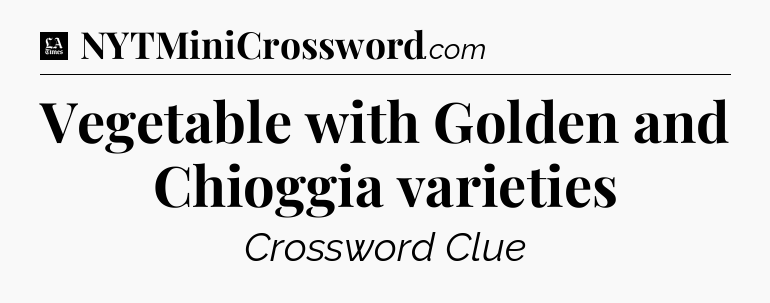 Vegetable with Golden and Chioggia varieties - LA Times Crossword