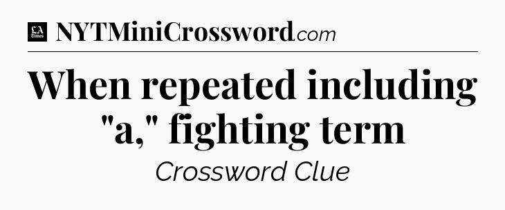 When repeated including 