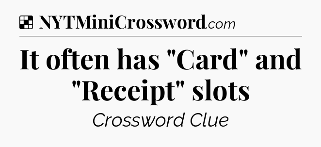 Solution: It often has 