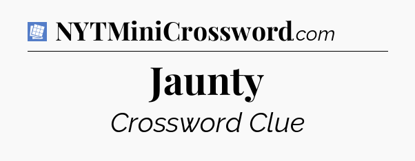 Jaunty Puzzle Page Crossword Clue
