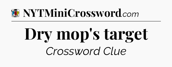 Dry mop's target Crossword Clue
