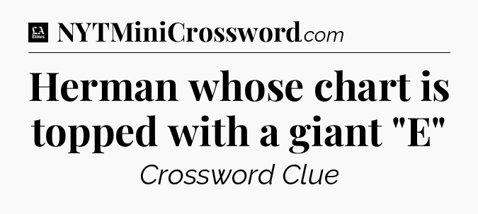 Herman whose chart is topped with a giant 