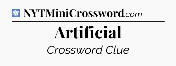 Artificial Puzzle Page Crossword Clue