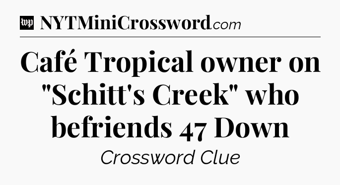 Café Tropical owner on 