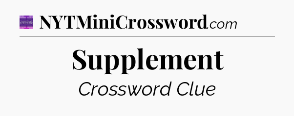 Supplement - Thomas Joseph Crossword
