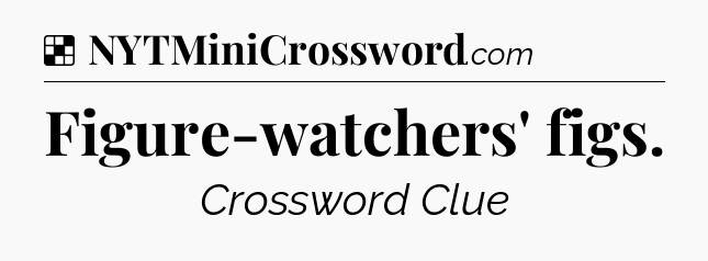 Solution: Figure-watchers' figs - NYT Crossword