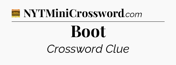 Boot - Eugene Sheffer Crossword
