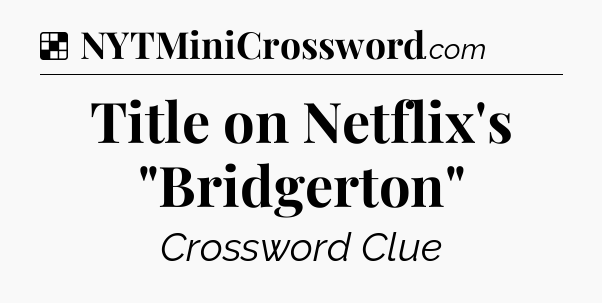 Solution: Title on Netflix's 