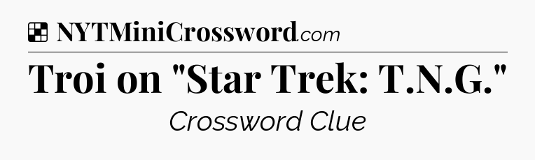 Solution: Troi on 