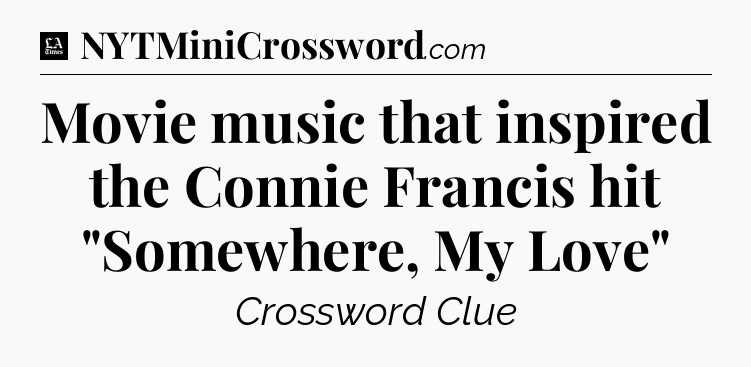 Movie music that inspired the Connie Francis hit 