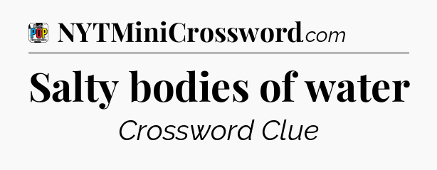 Salty bodies of water Crossword Clue