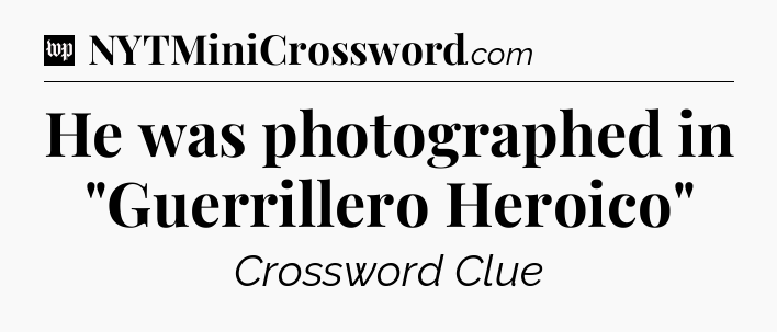 He was photographed in 