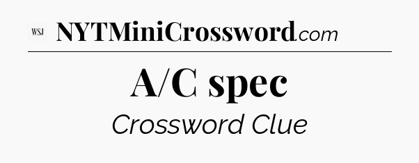 A/C spec - WSJ Crossword
