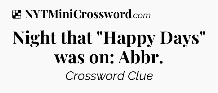 Solution: Night that 