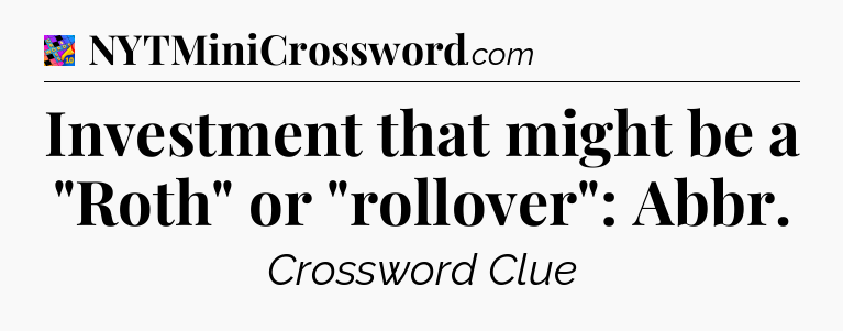 Investment that might be a 