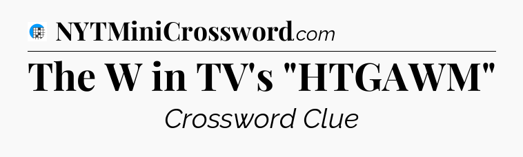 The W in TV's 