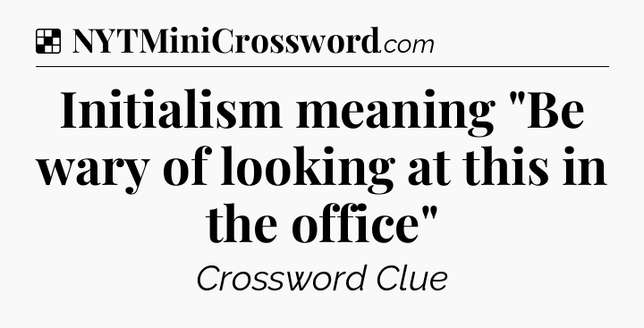 Solution: Initialism meaning 