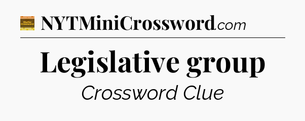 Legislative group crossword clue Eugene Sheffer