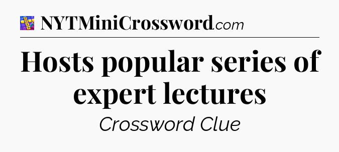 Hosts popular series of expert lectures Codycross