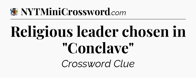 Religious leader chosen in 