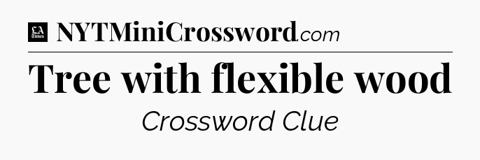Tree with flexible wood - LA Times Crossword