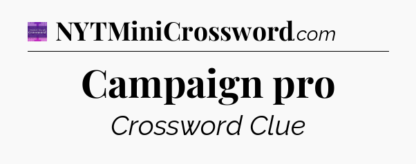Campaign pro - Thomas Joseph Crossword