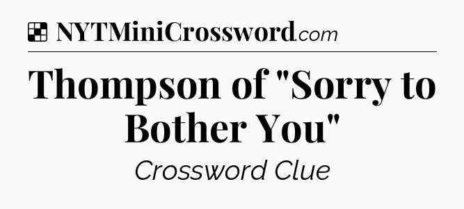 Solution: Thompson of 