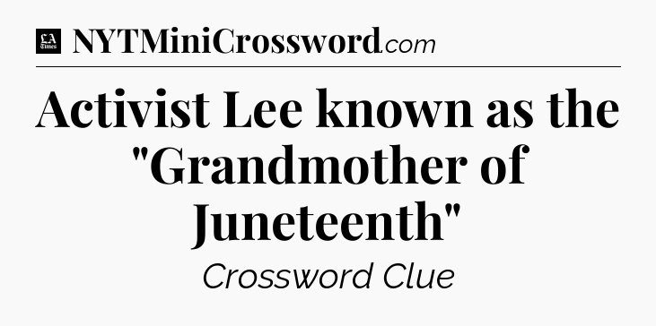 Activist Lee known as the 