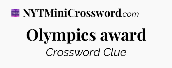 Olympics award - Thomas Joseph Crossword