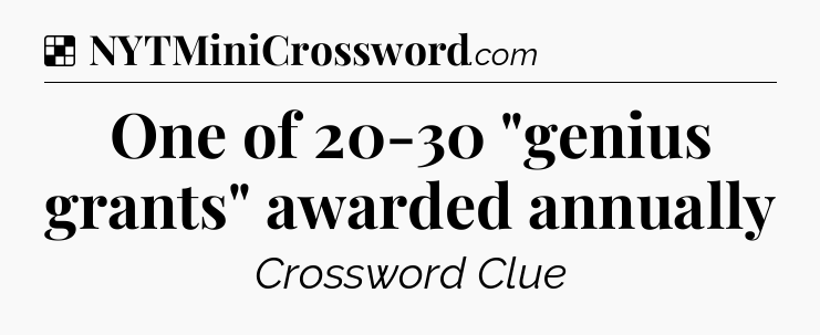 Solution: One of 20-30 