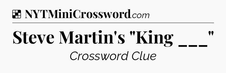 Solution: Steve Martin's 