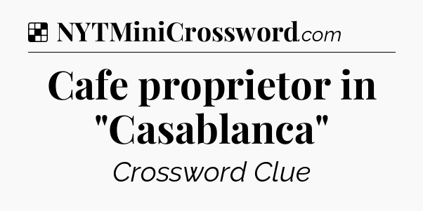 Solution: Cafe proprietor in 