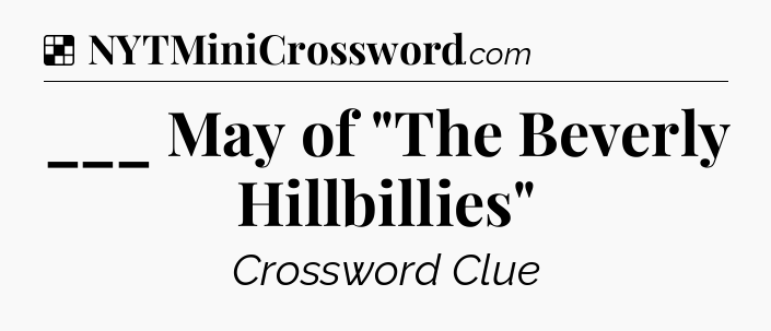 Solution: ___ May of 