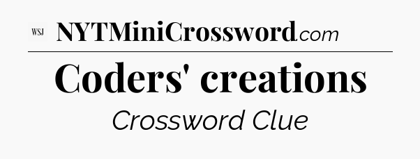 Coders' creations - WSJ Crossword