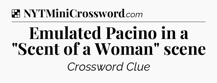 Solution: Emulated Pacino in a 