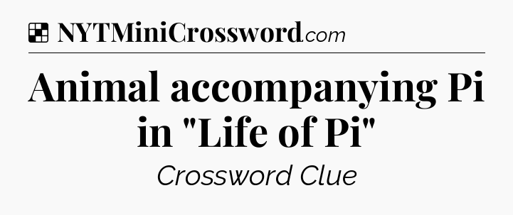 Solution: Animal accompanying Pi in 
