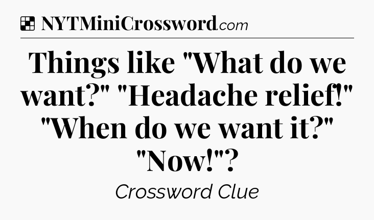 Solution: Things like 