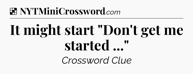 Solution: It might start 