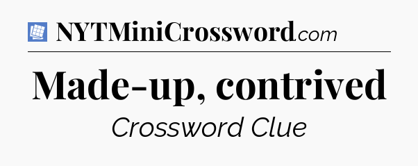 Made-up, contrived Puzzle Page Crossword Clue