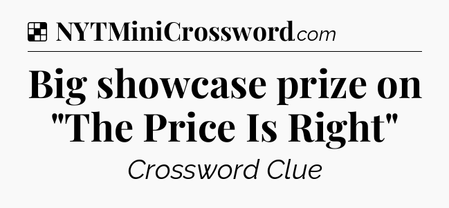 Solution: Big showcase prize on 
