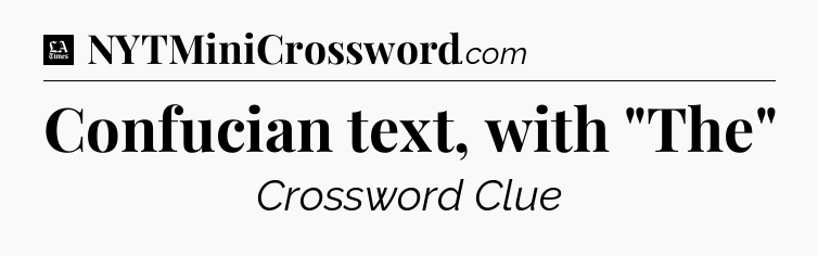 Confucian text, with 