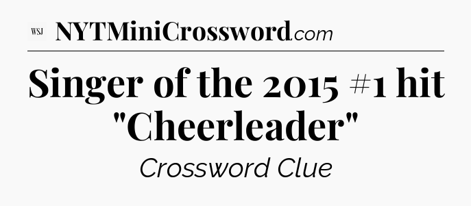 Singer of the 2015 #1 hit 