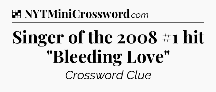 Solution: Singer of the 2008 #1 hit 