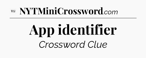 App identifier - WSJ Crossword