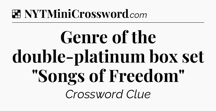 Solution: Genre of the double-platinum box set 