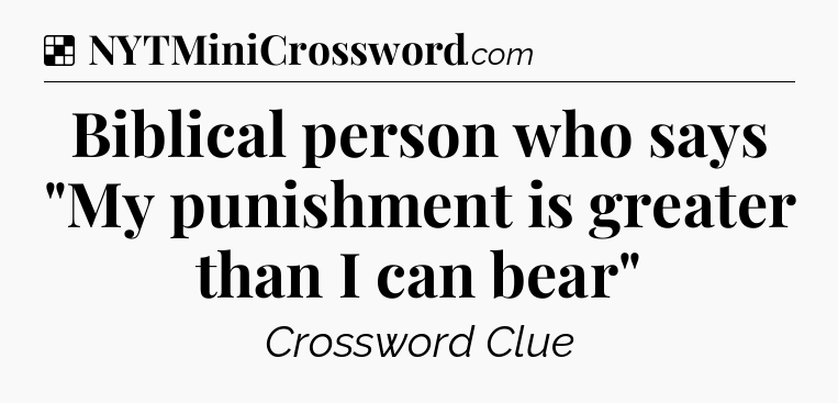 Solution: Biblical person who says 