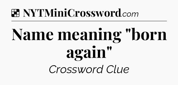 Solution: Name meaning 