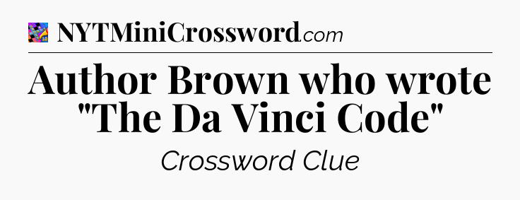 Author Brown who wrote 