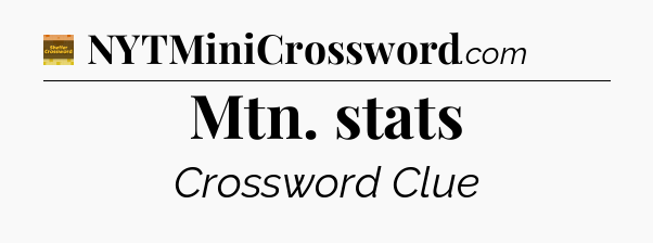 Mtn. stats - Eugene Sheffer Crossword